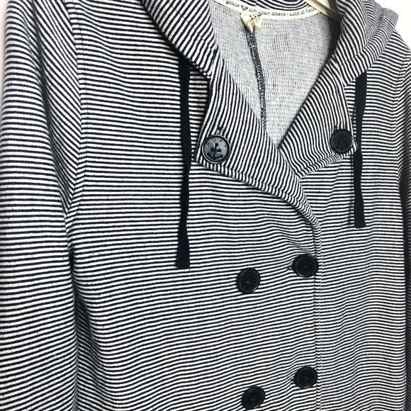 Roxy "The Cuddle" Pea Coat Button Up Hooded Jacket - Picture 4 of 8